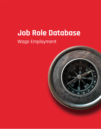 Wage employment poster showing a compass