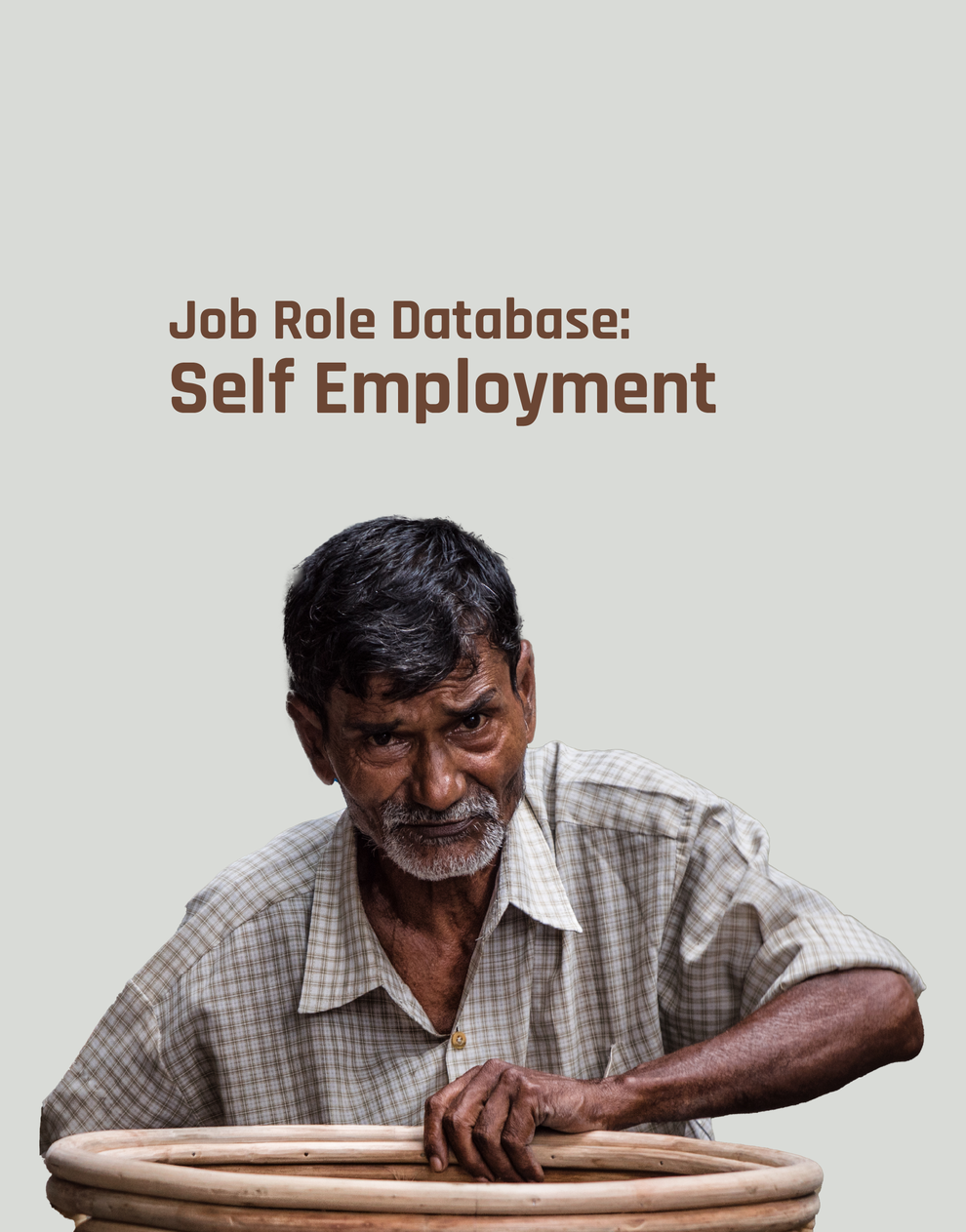 Self-employment poster showing man doing handcraft